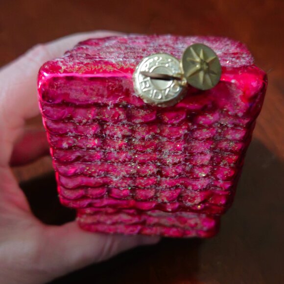 RARE ADORABLE CHRISTOPHER RADKO BIRD HOUSE FLOWERS CHRISTMAS GLASS ORNAMENT - Picture 5 of 10